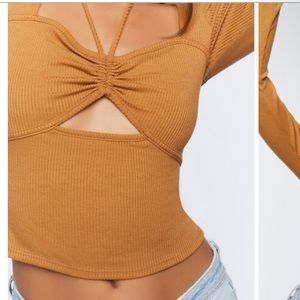 Cut out long sleeve top